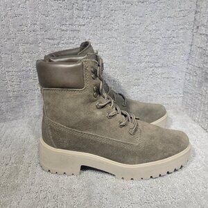 Timberland Carnaby Cool Women's Size US 7 Olive Green High 6" Suede Combat Boots